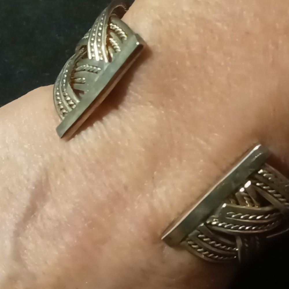 Sterling Silver 925 Braided Bracelet with Intricate Design - Picture 5 of 12